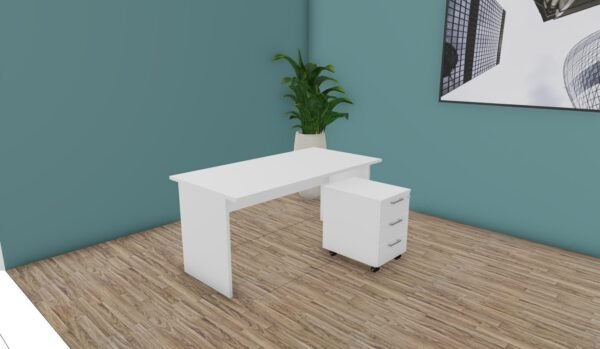 Scrivania Funny fianco legno da 57cm 160x80cm